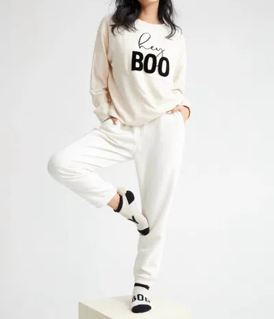 Shiraleah Hey Boo Sweatshirt In Putty In Yellow