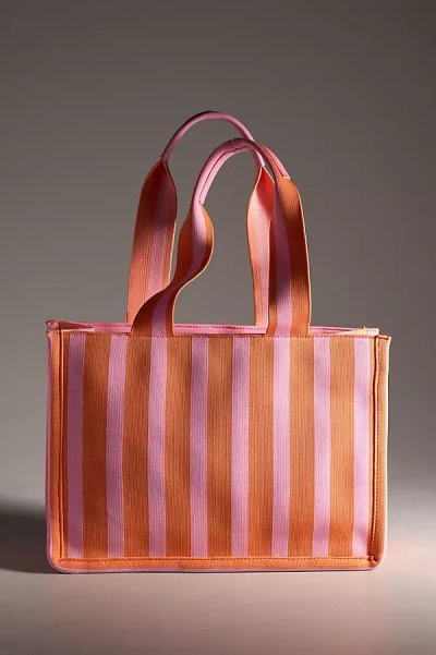 Shiraleah Isla Stripe Tote In Orange