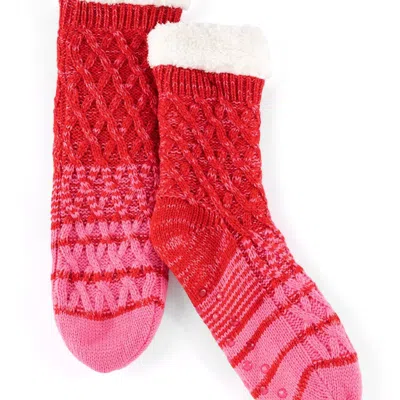 Shiraleah Jovie Slipper Socks In Red
