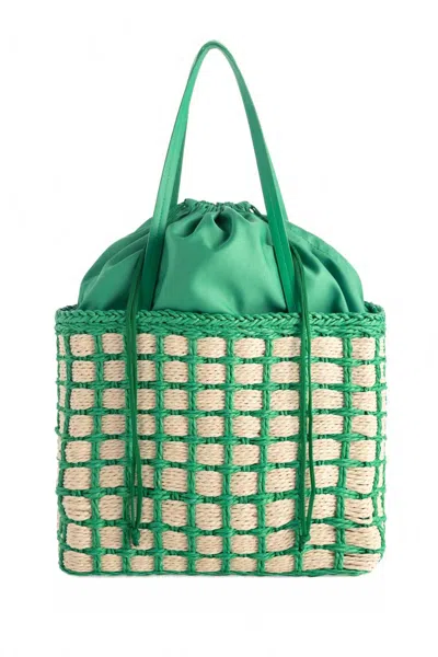 Shiraleah Juanita Tote Bag In Green/tan In Multi