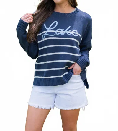 Shiraleah Lake Relaxed Fit Sweater In Navy In Blue