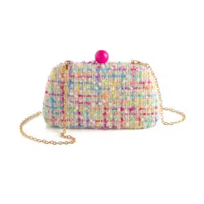 Shiraleah Lana Minaudiere Clutch In Cream In Multi