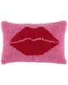 Shiraleah Lips Pillow In Pink