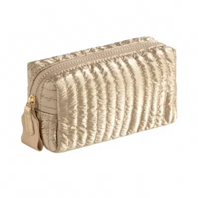 Shiraleah Logan Small Boxy Cosmetic Pouch In Gold