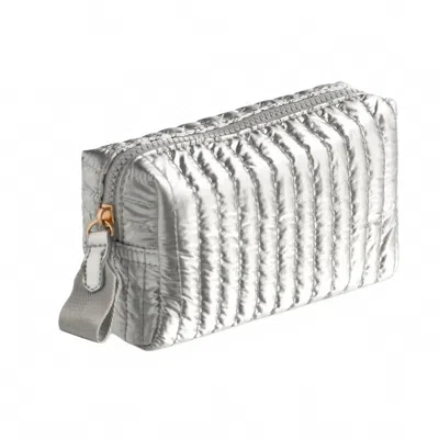Shiraleah Logan Small Boxy Cosmetic Pouch In Silver