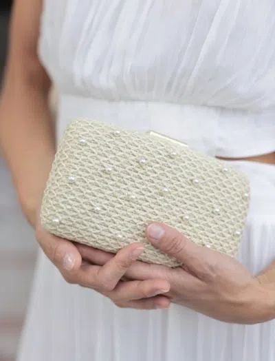 Shiraleah Lola Minadiere Clutch In White