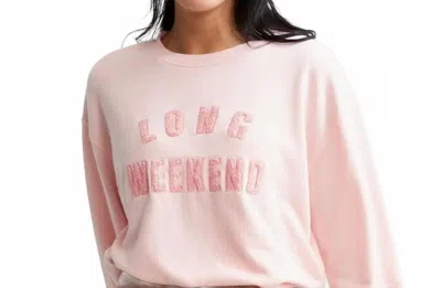 Shiraleah Long Weekend Comfy Sweatshirt In Rose In Pink
