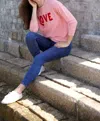 Shiraleah Love Sweatshirt In Pink