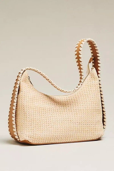 Shiraleah Mia Rattan Shoulder Bag In Sand