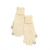Shiraleah Perla Touchscreen Gloves In Ivory In Multi