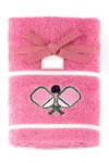 Shiraleah Pickleball Paddles Hand Towel In Pink