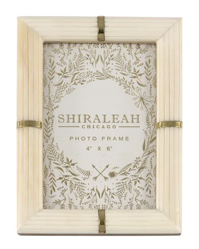Shiraleah Portofino Ribbed 4x6 Picture Frame In Neutral