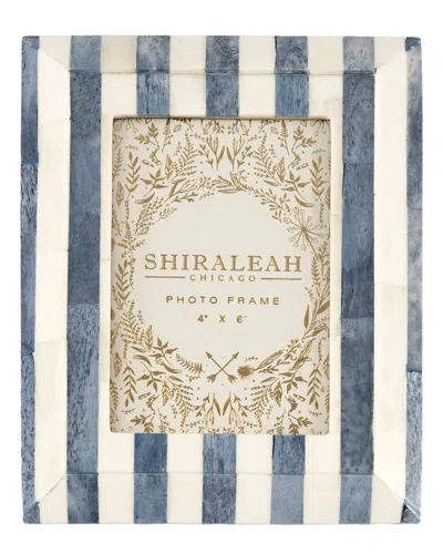 Shiraleah Portofino Stripe 4x6 Picture Frame In Blue