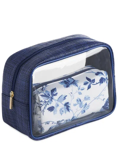 Shiraleah Pretty Set Of 2 Cosmetic Cases In Blue