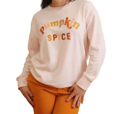 Shiraleah Pumpkin Spice Sweatshirt In Blush In Beige