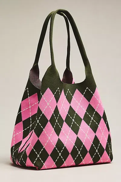 Shiraleah Robbie Argyle Tote Bag In Pink
