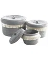 Shiraleah Set Of 3 Round Dharma Organizer Baskets In Grey
