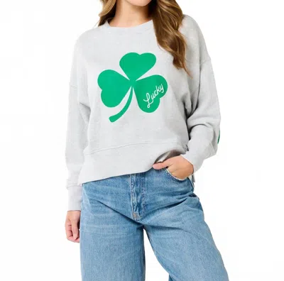 Shiraleah Shamrock Lucky Relaxed Sweatshirt In Grey In Gray