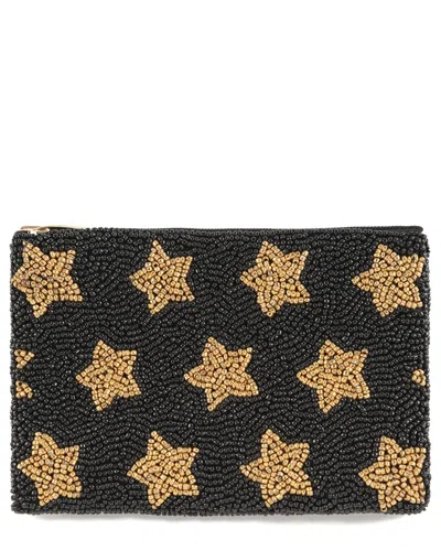 Shiraleah Stars Beaded Zip Pouch In Black