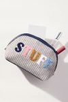 Shiraleah Stuff Knit Zip Pouch In Gray