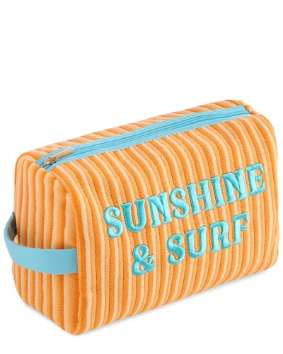 Shiraleah Sunshine & Surf Large Zip Pouch In Orange