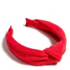 SHIRALEAH TERRY KNOTTED HEADBAND, RED