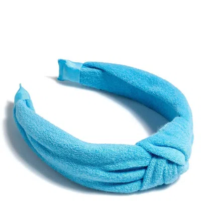 Shiraleah Terry Knotted Headband, Turquoise In Blue