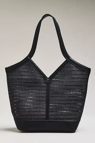 Shiraleah Tosca Woven Tote Bag In Black