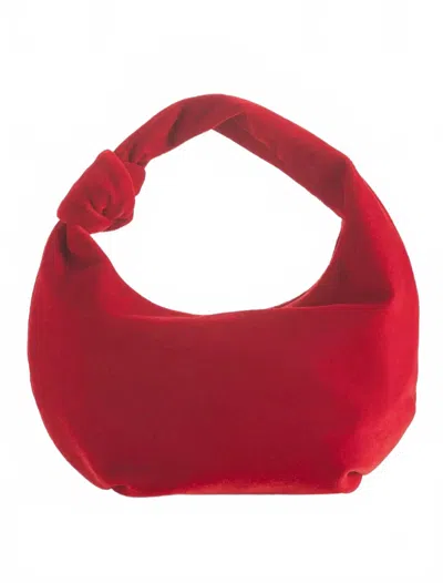 Shiraleah Women's Chrissy Knotted Velvet Handle Bag In Red