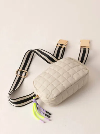 Shiraleah Women's Ezra Quilted Nylon Belt Bag In Ivory In Multi
