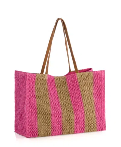 Shiraleah Women's Filomena Striped Shore Tote In Pink