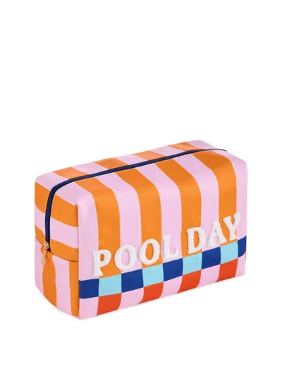 Shiraleah Women's Pool Day Getaway Pouch Bag In Pink And Orange In Multi
