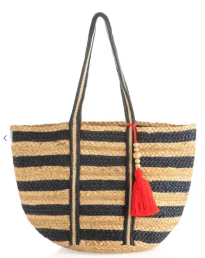 Shiraleah Women's Port Tote In Chicago Blue/natural