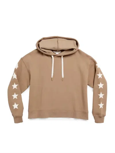 Shiraleah Women's Stars Relaxed Hoodie In Tan In Brown
