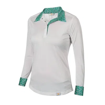 Shires Aubrion Kids Long Sleeve Show Shirt In Horseshoes In White