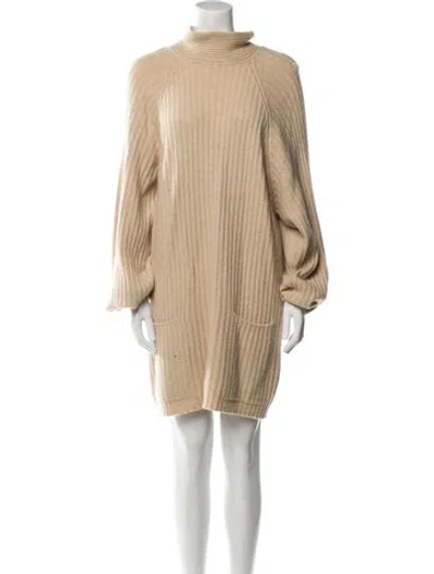 Pre-owned Shirin Guild Cashmere Mini Dress In Neutral