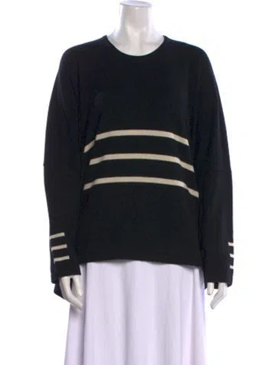Pre-owned Shirin Guild Cashmere Striped Sweater In Black