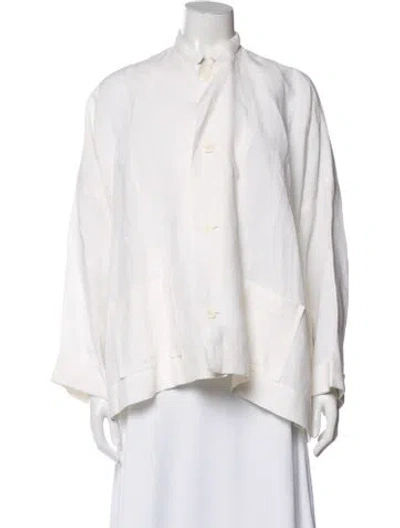 Pre-owned Shirin Guild Linen Jacket In White