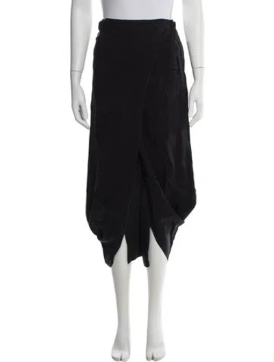 Pre-owned Shirin Guild Linen Wide Leg Pants In Black