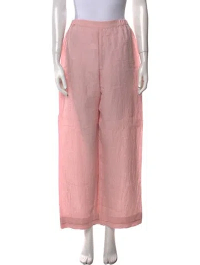 Pre-owned Shirin Guild Linen Wide Leg Pants W/ Tags In Pink