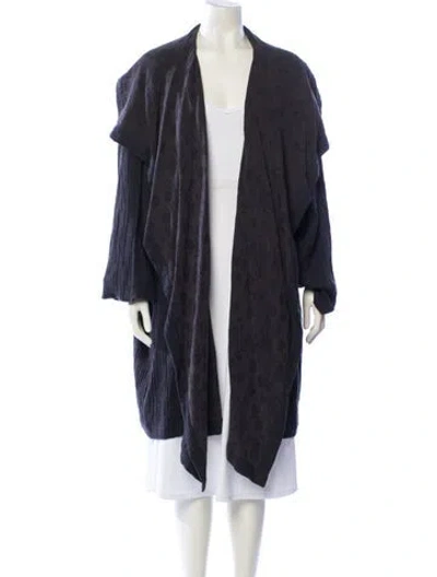 Pre-owned Shirin Guild Striped Coat In Blue