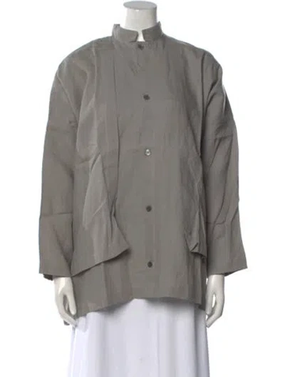 Pre-owned Shirin Guild Vintage Late 1990's - Early 2000's Button-up Top W/ Tags In Gray