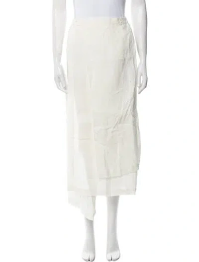 Pre-owned Shirin Guild Vintage Midi Length Skirt In Neutral