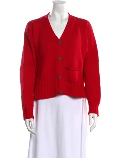 Pre-owned Shirin Guild V-neck Sweater In Red