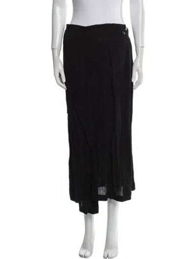Pre-owned Shirin Guild Wool Midi Length Skirt In Black