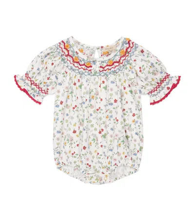 Shirley Bredal Kids'  Cotton Smocked Madeline Bodysuit