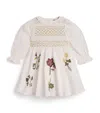 Shirley Bredal Embroidered Smocked Adele Dress In White