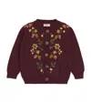 Shirley Bredal Merino Wool Blackberries Cardigan In Burgundy