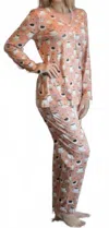 Shirley Stone Coffee Break Loungewear Set In Multi In Multi