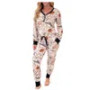 Shirley Stone Halloween Pajama Set In Spooky Pumpkin White In Multi